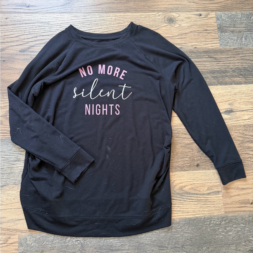 a:glow Black Maternity Top